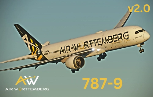 AirWuerttemberg Livery for Boeing 787-9 (Horizonsim)