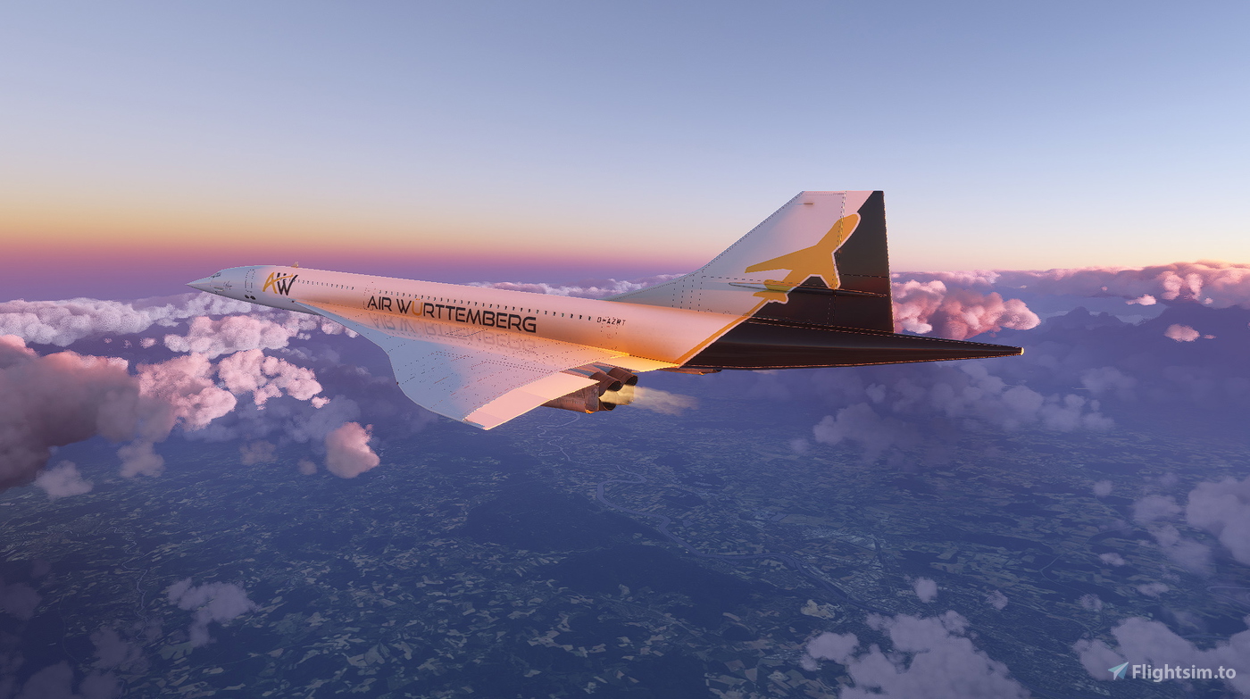 AirWuerttemberg Livery for Concorde (DC-Design) для Microsoft Flight ...