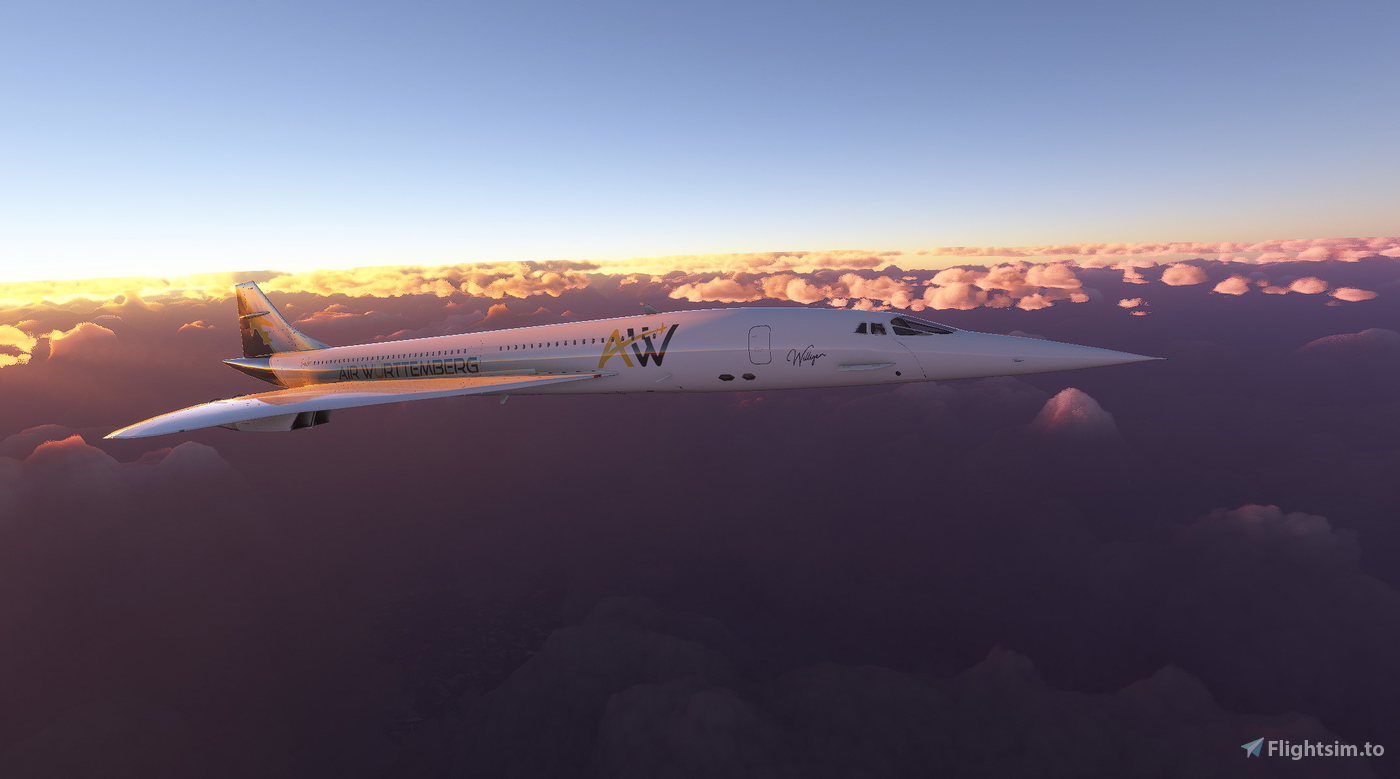 AirWuerttemberg Livery for Concorde (DC-Design) voor Microsoft Flight ...