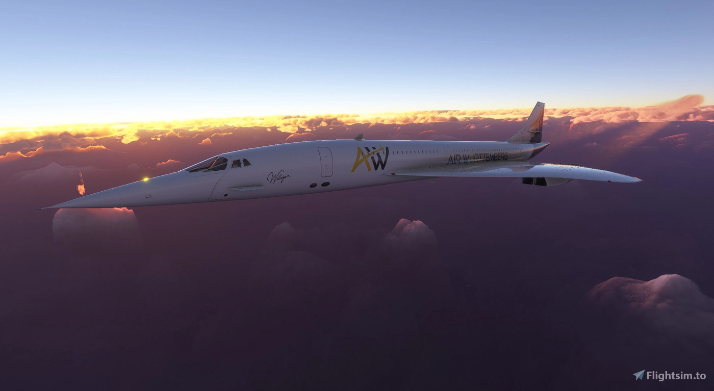 AirWuerttemberg Livery for Concorde (DC-Design) dla Microsoft Flight ...