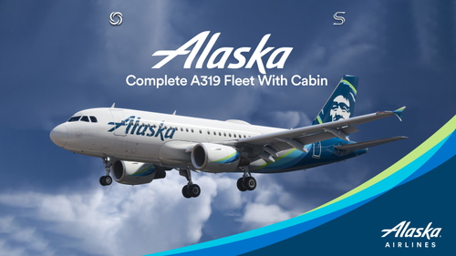 Alaska Airlines Fleet w/ Cabin | Fenix A319 | Smart Decals