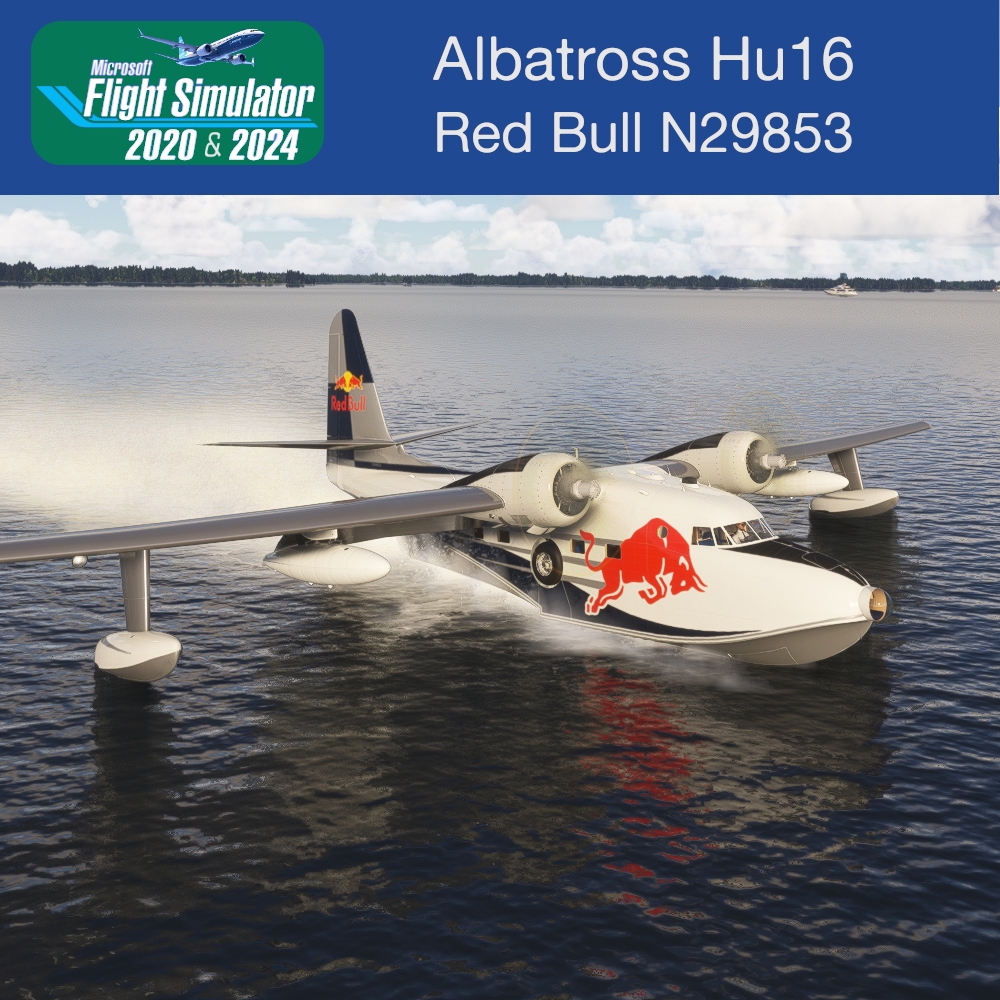 Albatross HU16 Red Bull N29853 - Aircraft Liveries for MSFS