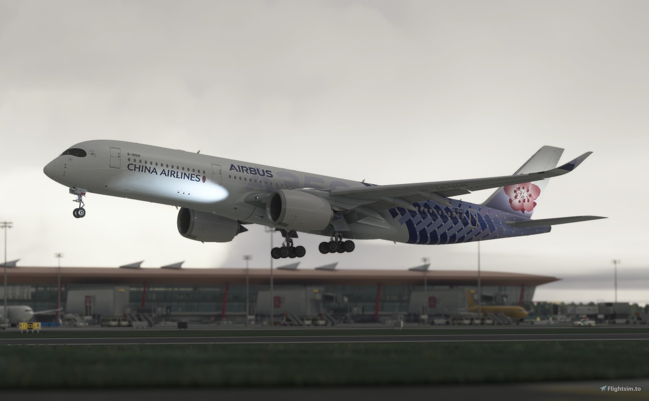 China Airlines【CarbonFiber】w/Cabin inibuilds A350 for