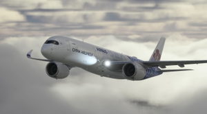 China Airlines【CarbonFiber】w/Cabin inibuilds A350 thumbnail 3