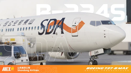 【Alex.Tex】iFly 737-8 MAX Shandong Airlines 山东航空公司  标准涂装 B-224S 8K