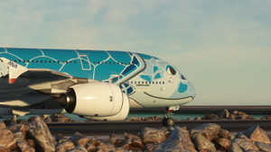 All Nippon Airways Blue Turtle JA381A FlyByWire Airbus A380 [4K/8K] thumbnail 4