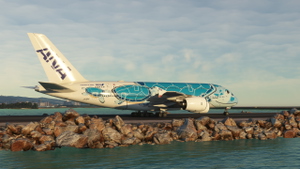 All Nippon Airways Blue Turtle JA381A FlyByWire Airbus A380 [4K/8K] thumbnail 11