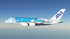 All Nippon Airways Blue Turtle JA381A FlyByWire Airbus A380 [4K/8K] thumbnail 3