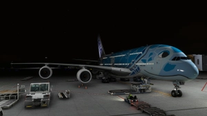 All Nippon Airways Blue Turtle JA381A FlyByWire Airbus A380 [4K/8K] thumbnail 7