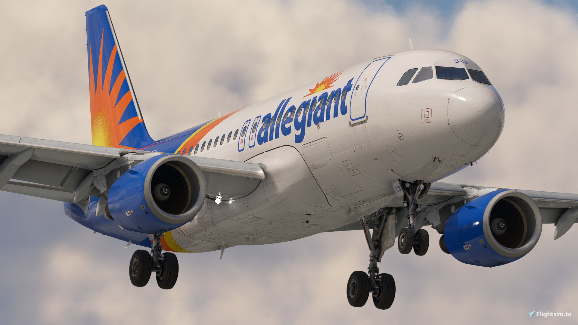 Allegiant Air | N323NV | w/Cabin | Fenix A319 (8K + 4K) - Image 1