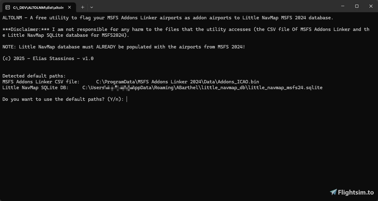 ALTOLNM - Mark Little NavMap airports as addons from the database of MSFS Addons Linker