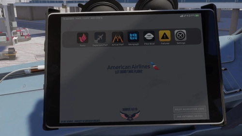 American Airlines - AA/AAL - EFB BACKGROUND - A319