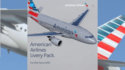 American Airlines Livery Pack | Fenix A319 | 8K & 4K