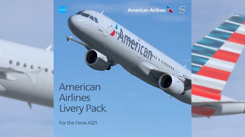 American Airlines Livery Pack | Fenix A321 | 8K & 4K