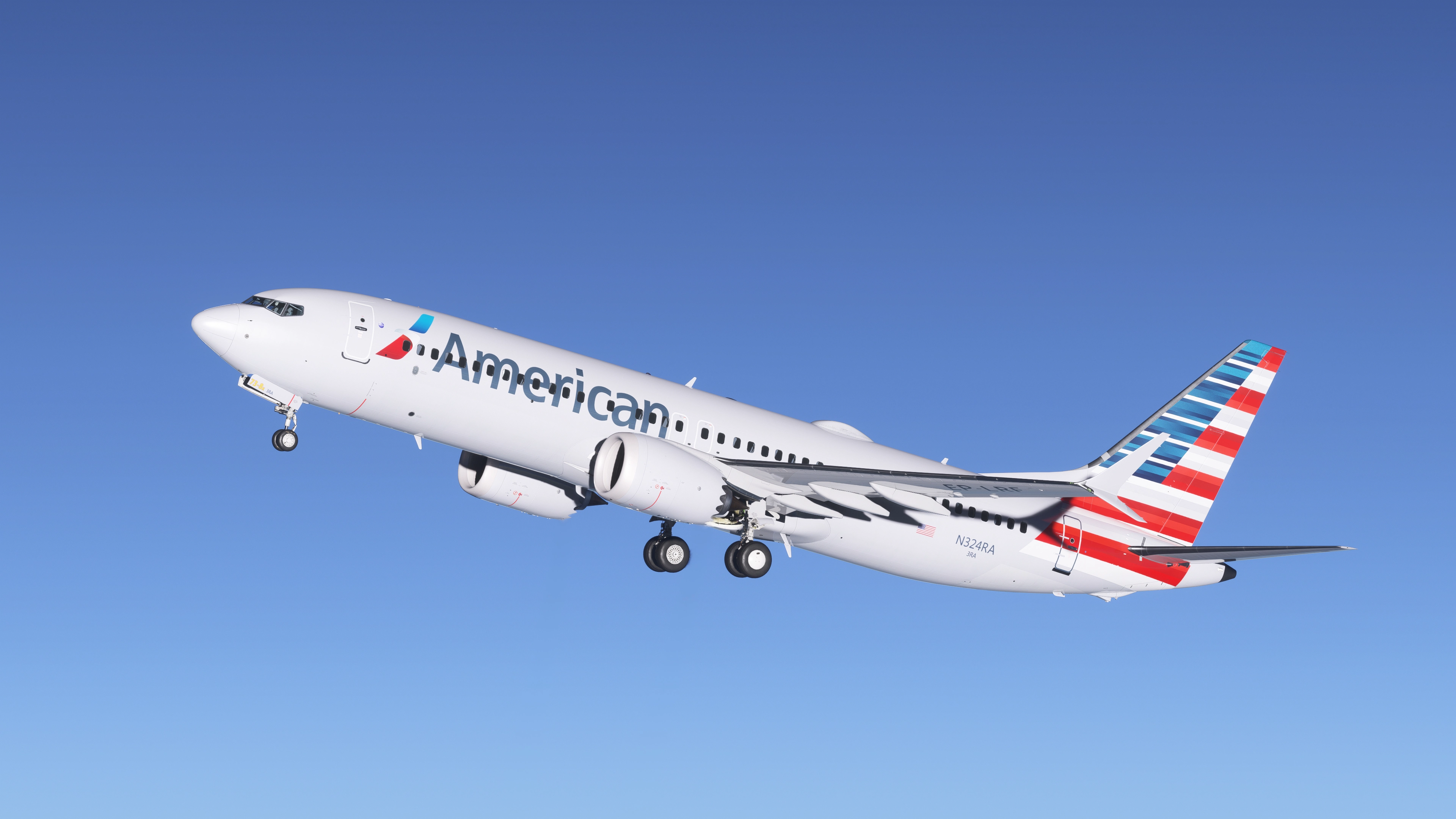 American Airlines N324RA Asobo Boeing 737 MAX 8 - 8K - Image 1