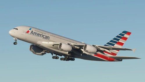 American Airlines N388AA Fictional FlyByWire A380X [Cabin] - 8K