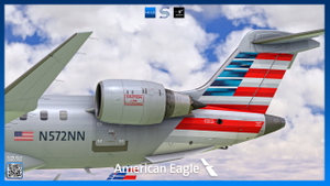 American Eagle Livery Pack | Aerosoft CRJ900 V2 | 4K thumbnail 3