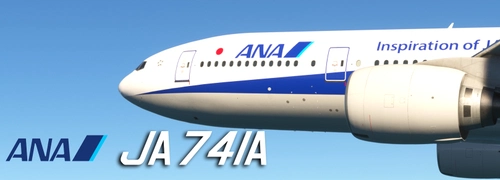 ANA - All Nippon Airways JA741A | w/Cabin | PMDG 777-200ER