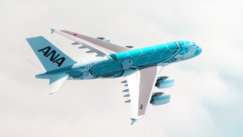 ANA (All Nippon Airways) 'Kai - Green Turtle' &nbsp;Flying Honu / FlyByWire A380X / [8K]
