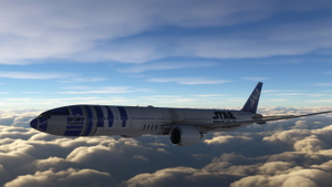 ANA "All Nippon" "Star Wars R2-D2"" + Cabin PMDG 777-300ER thumbnail 3