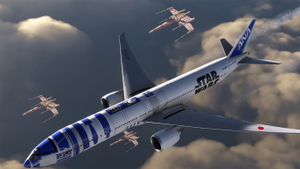 ANA "All Nippon" "Star Wars R2-D2"" + Cabin PMDG 777-300ER thumbnail 2