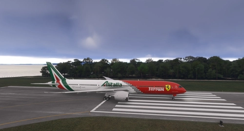 Asobo 787-10 Fictional Alitalia/Ferrari Livery