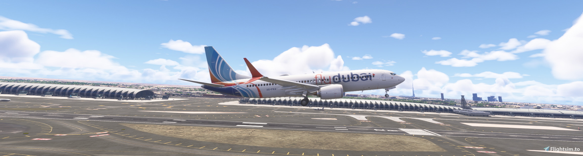 Asobo B737 MAX 8 | Flydubai A6-FKA | MSFS 2024 - Image 1
