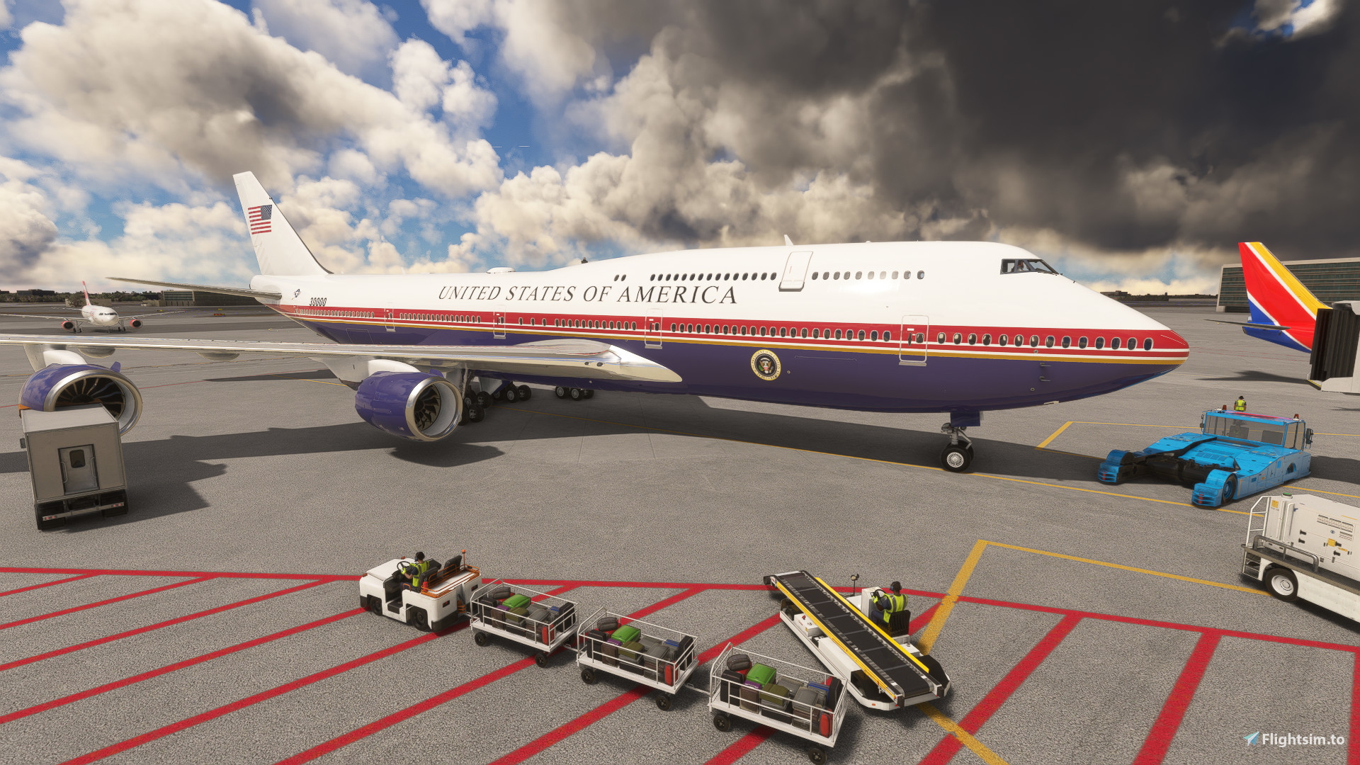 Asobo B748i Trump Air Force One (No mirroring) - Image 1