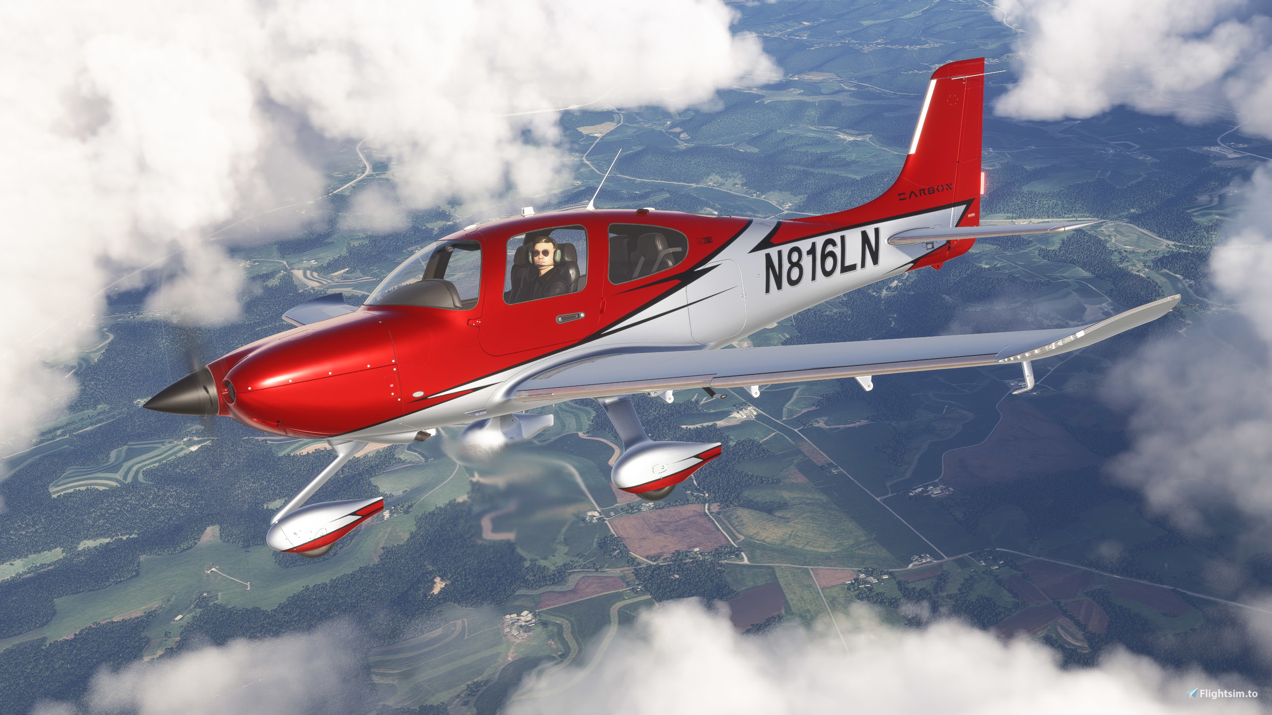 Asobo Cirrus SR22T G6 - N816LN Carbon Edition with Custom Interior - Image 1