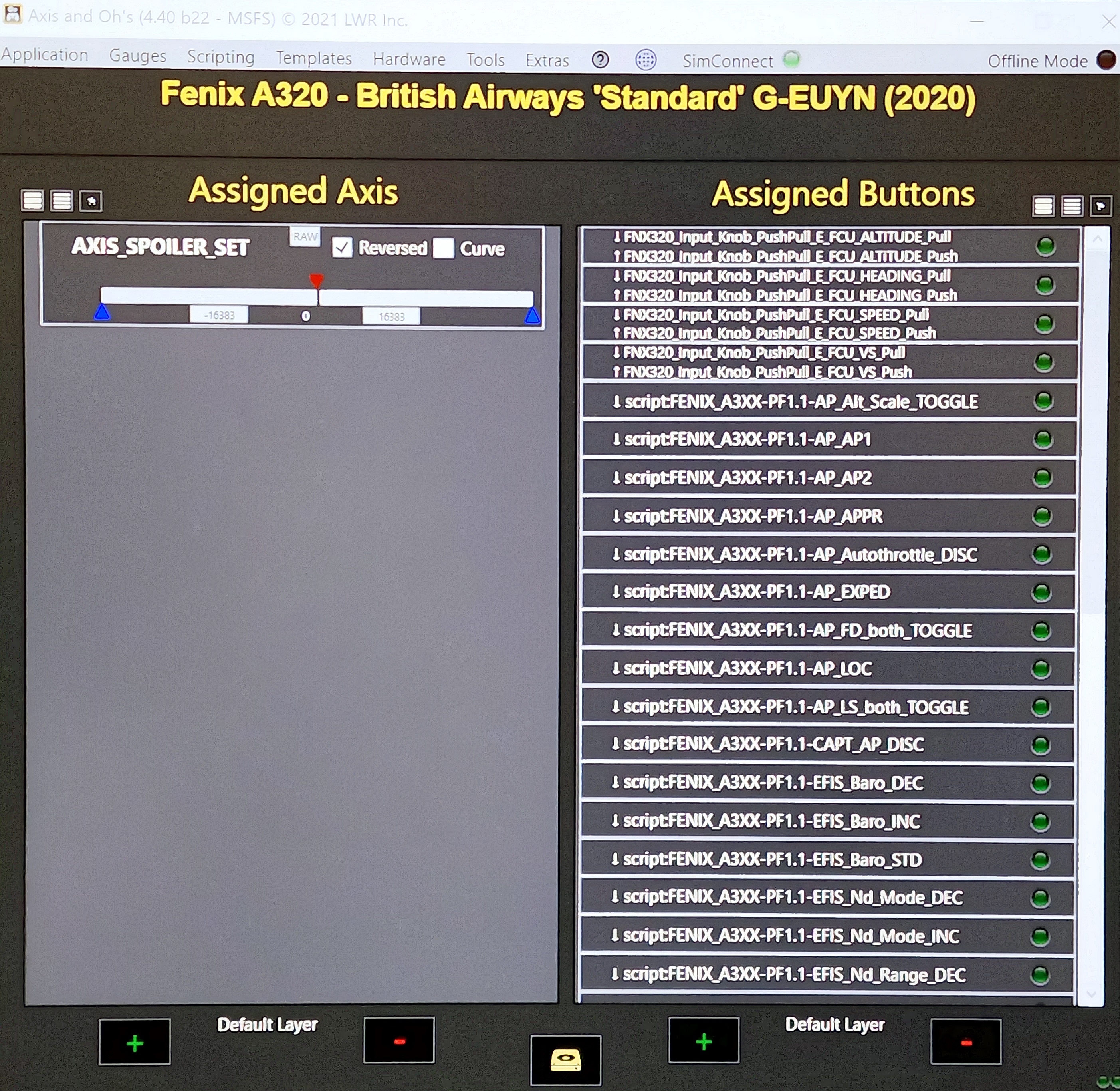 Axis and Ohs (AAO) template incl LED script - XTouch Mini - Fenix