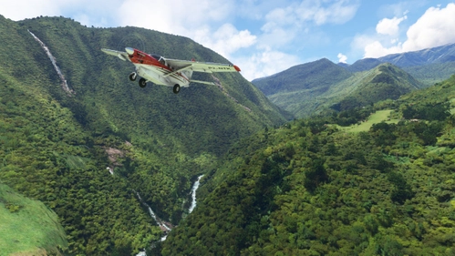 AYYW Yawan airstrip, Papua New Guinea + waterfall and landscape enhancement