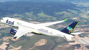 Azul  "Somos a mais pontual do mundo" PR-AOY A350-900 thumbnail 3