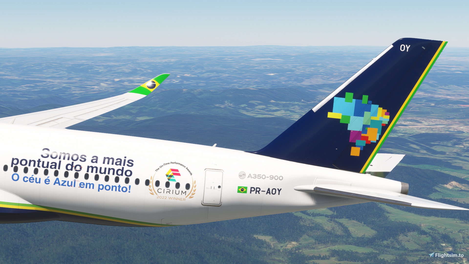 Azul "Somos a mais pontual do mundo" PR-AOY A350-900 - Image 1