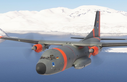 AzurPoly C-160 Transall German Luftwaffe LTG 61 -1401 (only MSFS 2024 native model)