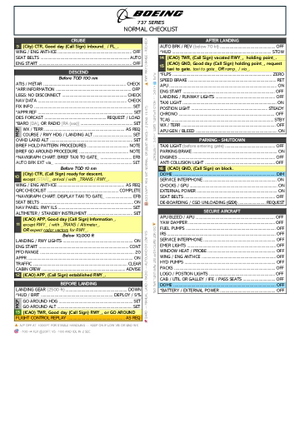 Boeing 737 Normal Checklist thumbnail 2