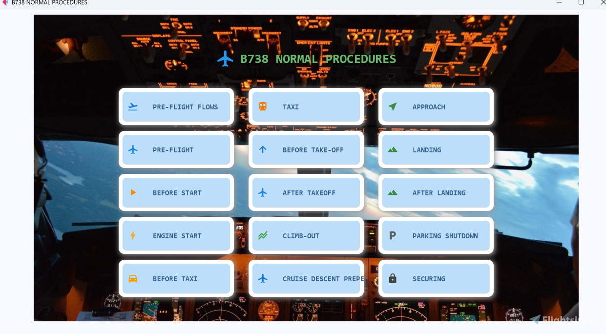 Checklists for PMDG Boeing 737-800 on Microsoft Flight Simulator
