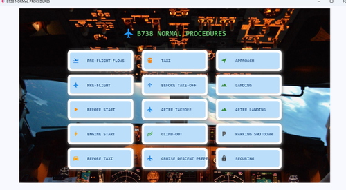 B738 Audio Procedures Launcher