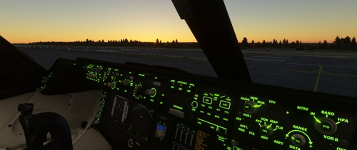 B747-8i Cockpit Black/Creme/Green Lawn