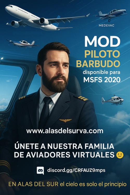 🧔🏻‍♂️✈️ Captain Barbosa MOD available for MSFS 2020! 🛩️