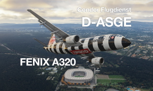 Condor Flugdienst D-ASGE Eintracht Frankfurt 8K w/ custom Cabin FENIX - Ultra Realism thumbnail 1