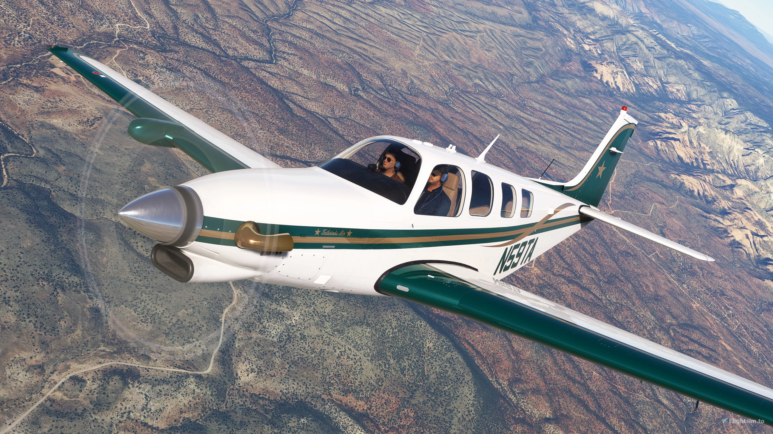 Black Square A36TC Turbine Bonanza Professional - N59TA (Dynamic Registration) - Image 1