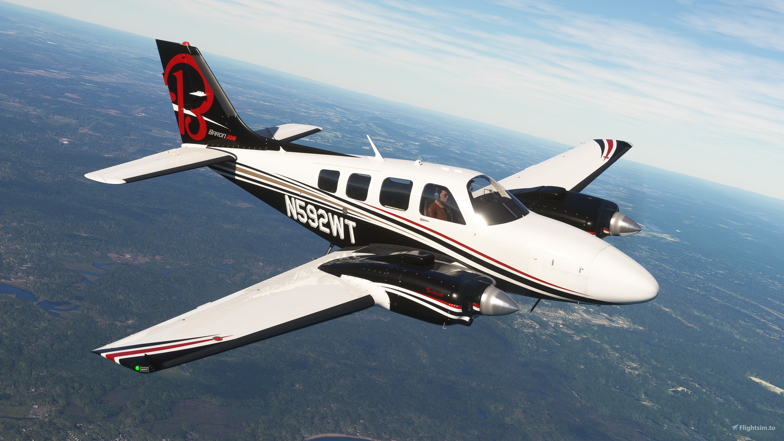 Black Square B58 Baron Professional - N592WT (Dynamic Registration