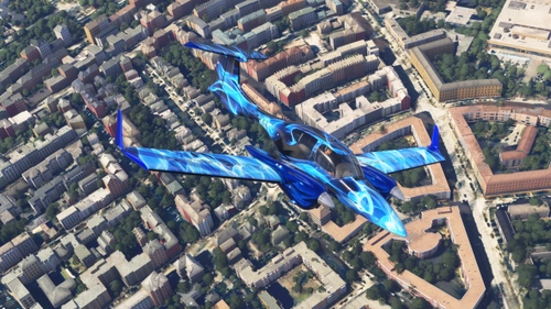 Blue Flame livery for cows Diamond DA42