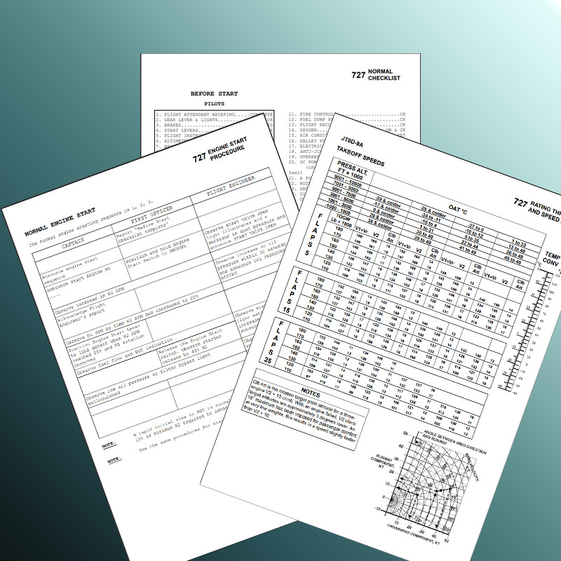 Boeing 727-200 +Super 27 Normal Checklist for Microsoft Flight