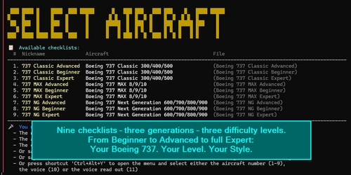 Boeing 737 Checklist Bundle – Checklist Bundle for Checklist Reader