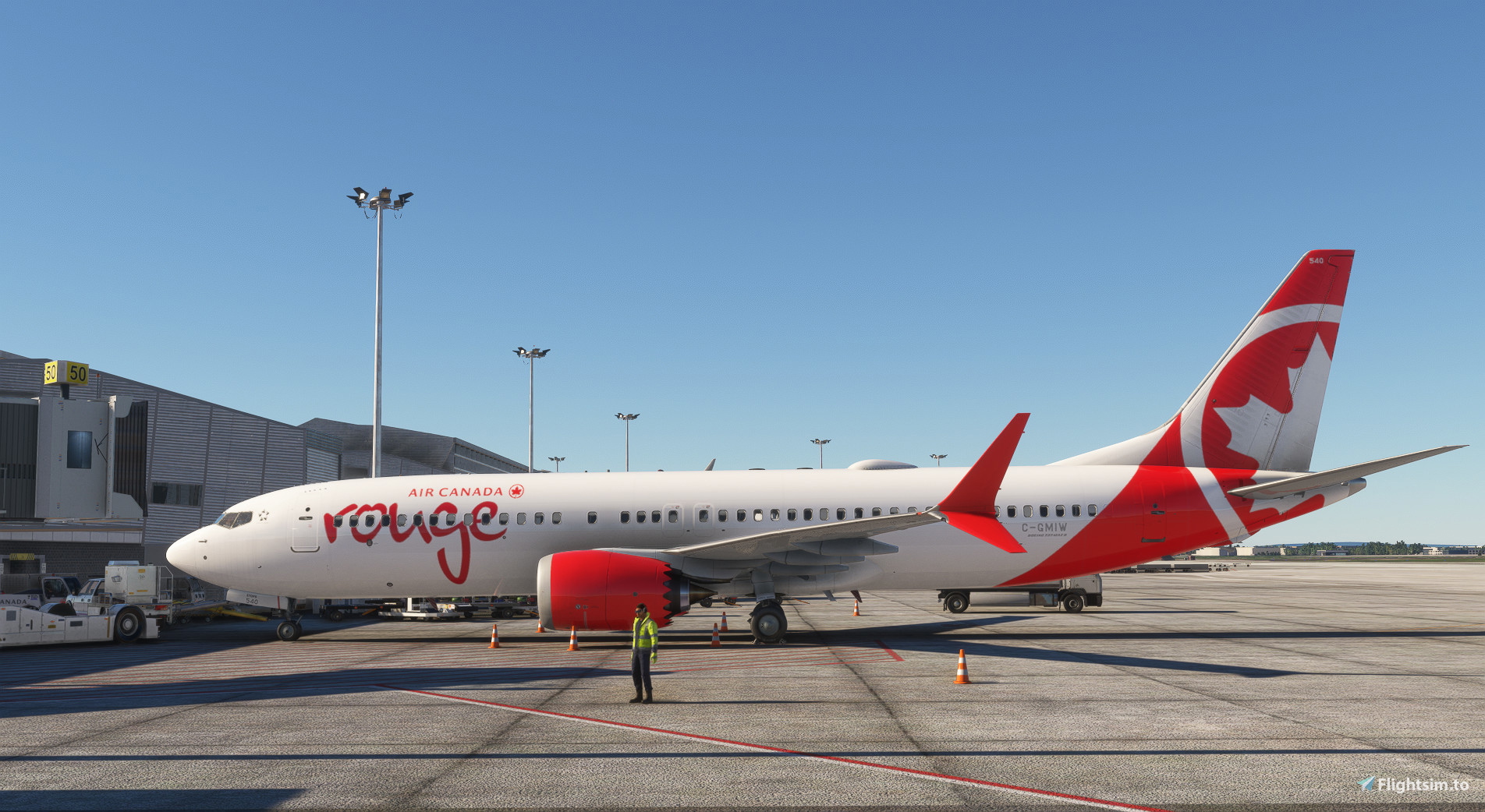 Boeing 737 Max 8 Air Canada Rouge C GMIW For Microsoft Flight Boeing 737 Max 8 Air Canada Rouge C GMIW For Microsoft Flight