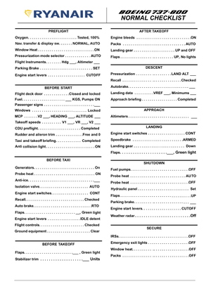 Boeing 737NG Checklists Pack thumbnail 2