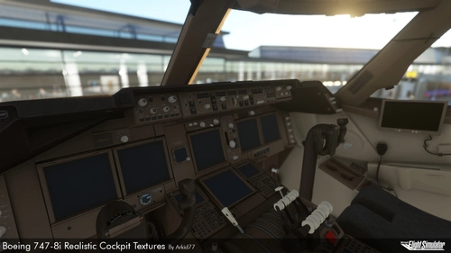 Boeing 747-8 Realistic Cockpit Textures