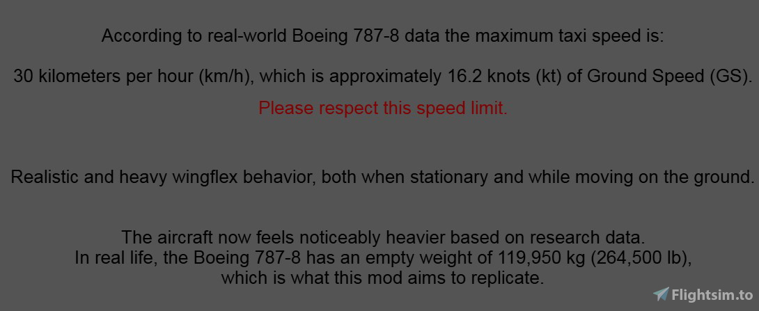 BravoAirspace 787 Physics Improvement Mod voor Microsoft Flight ...