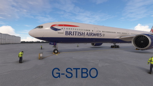 British Airways G-STBO + Cabin PMDG 777-300ER thumbnail 2